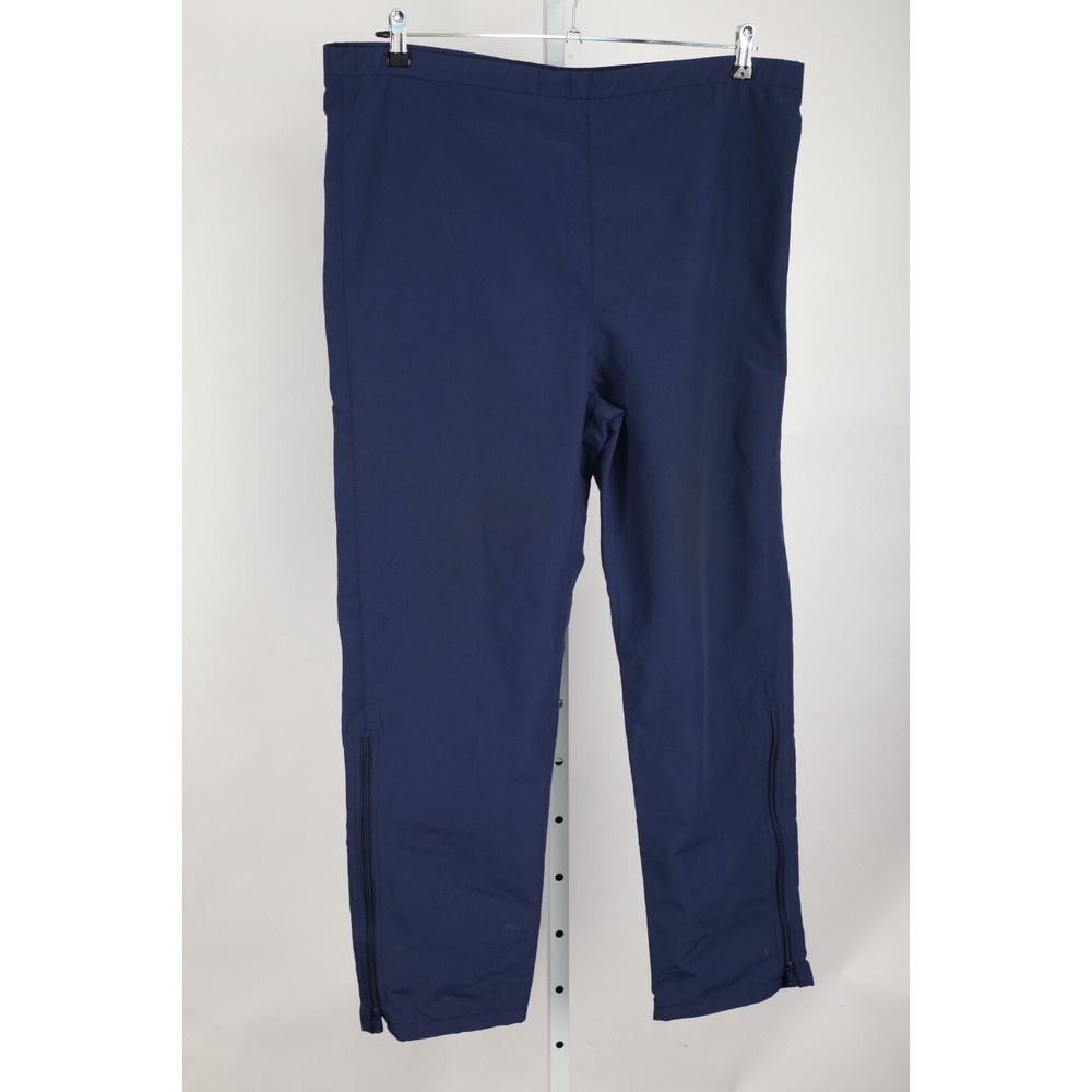Vintage Eddie Bauer Pants Mens Medium Blue Nylon Goretex Waterproof Zip Ankles - Picture 2 of 16
